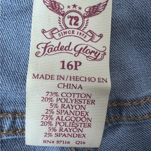 Faded Glory Bootcut Jeans Size 16 Petite - Picture 5 of 9